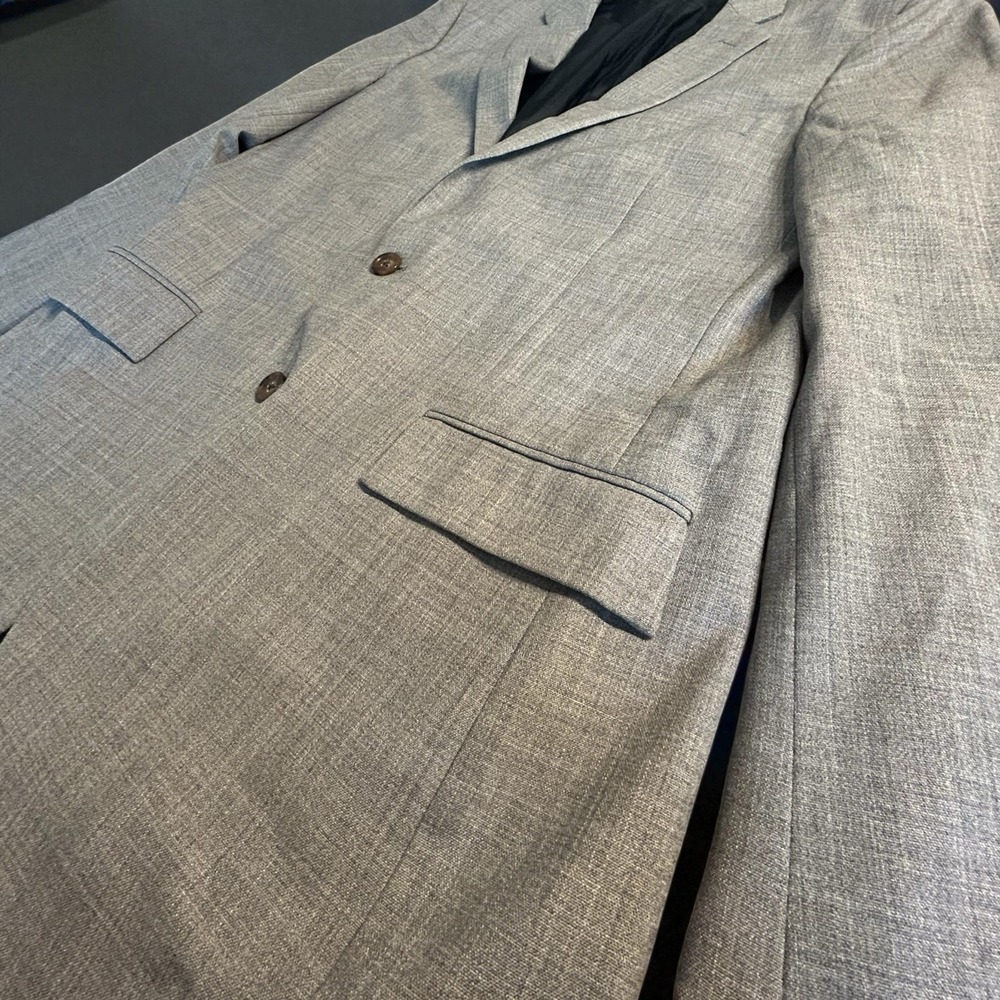 Men's J.Crew Voyager Thompson Blazer 40L Gray 100% Wool Sport Coat Jacket - Picture 3 of 8